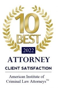William Morris Best Attorney 2022 Award by American Institute of Criminal Law Attorneys